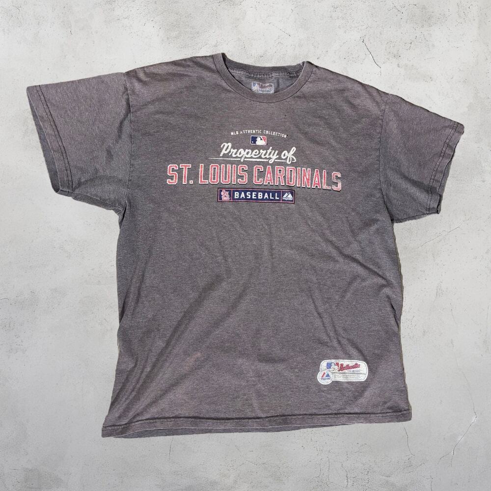 ⚾ St. Louis Cardinals Majestic MLB Faded Graphic Tee 🏟️